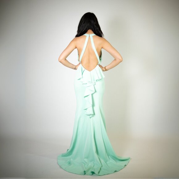Cinderella Divine 11661 Mint Evening Gown - Picture 3 of 3